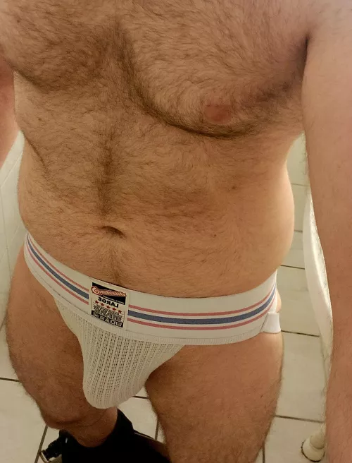 A hairy chest and a classic jockstrap never fails... by Deep_Guidance_9923
