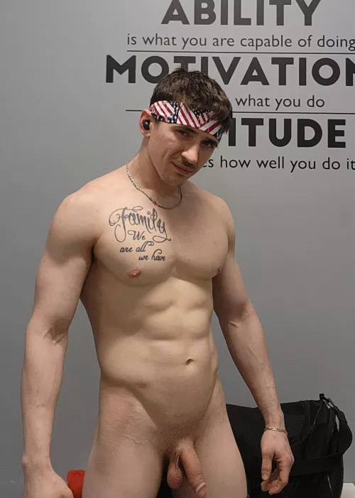 A quick selfie before the gym by HotNewspaper4944