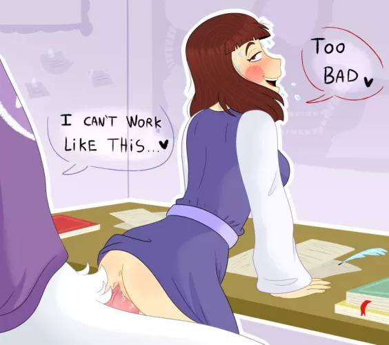 [Chara] distracting [Asriel] (rainyart)  by Comfortable-Fox343