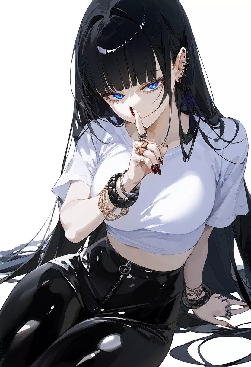 High Waist Enamel Pants posted by CheetahSperm18