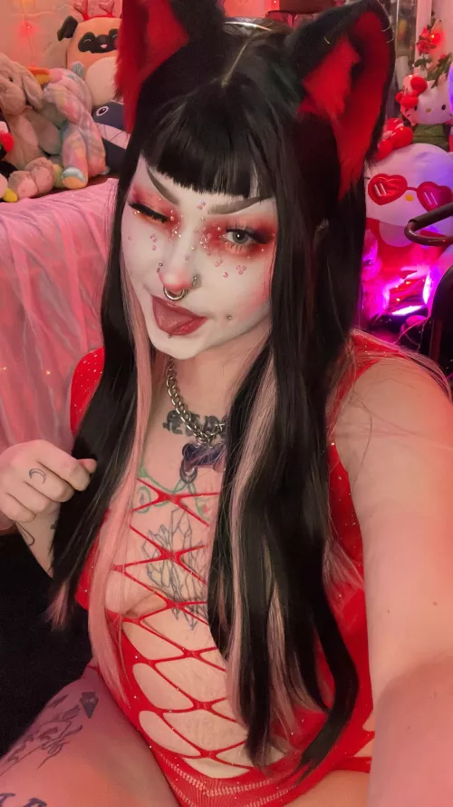 Love my hairy tummy while in drag  by peachylilgirll