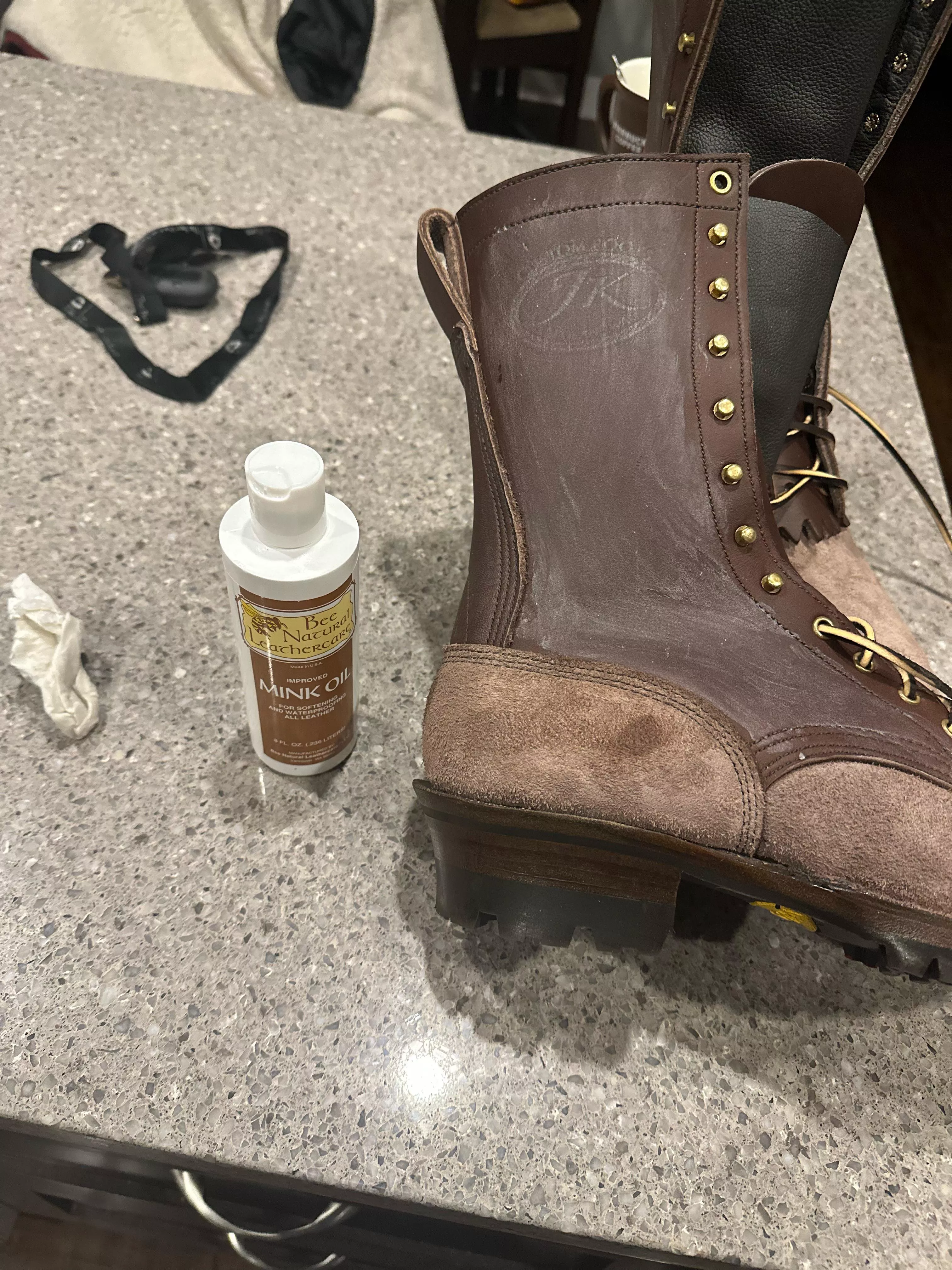 Mink oil stained new boots? posted by crabbid