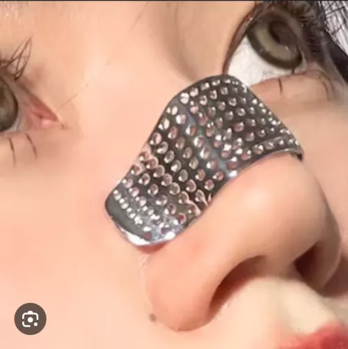 Saw this and thought it looked like a chastity belt for your nose lol by hamsterstyle69