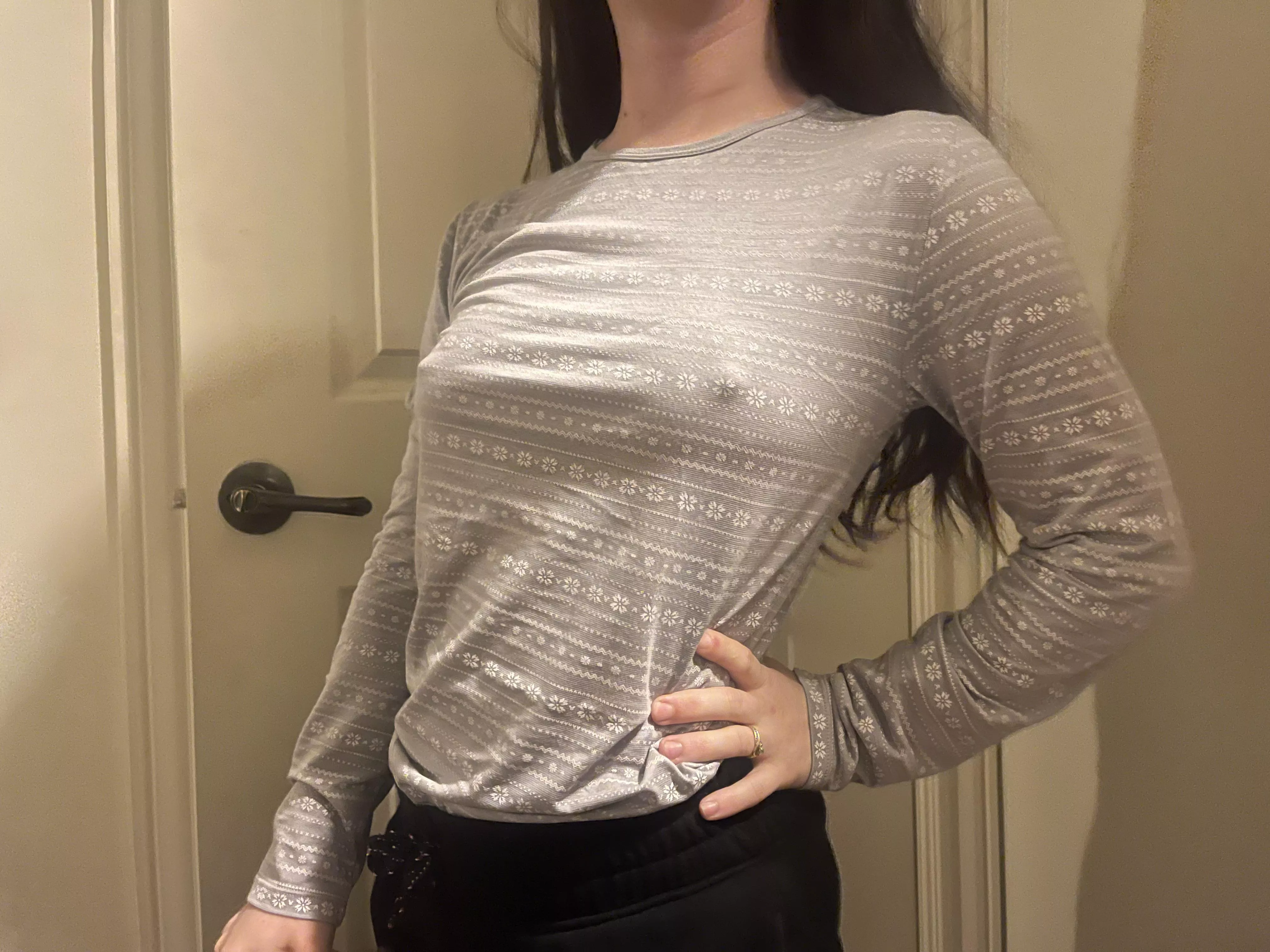 Comfy jammies really show off my pokies  posted by Said1942