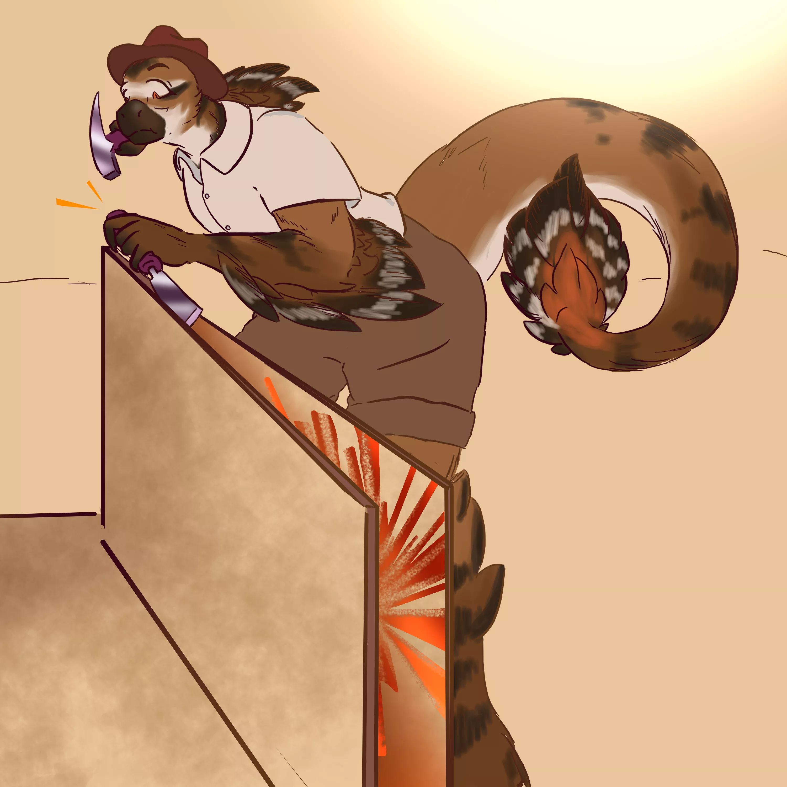 Commission I did for a Geologist of his fursona! posted by MakiceLit