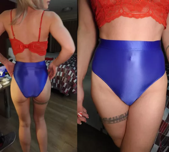 front and back blue views by VintagePantyGirls