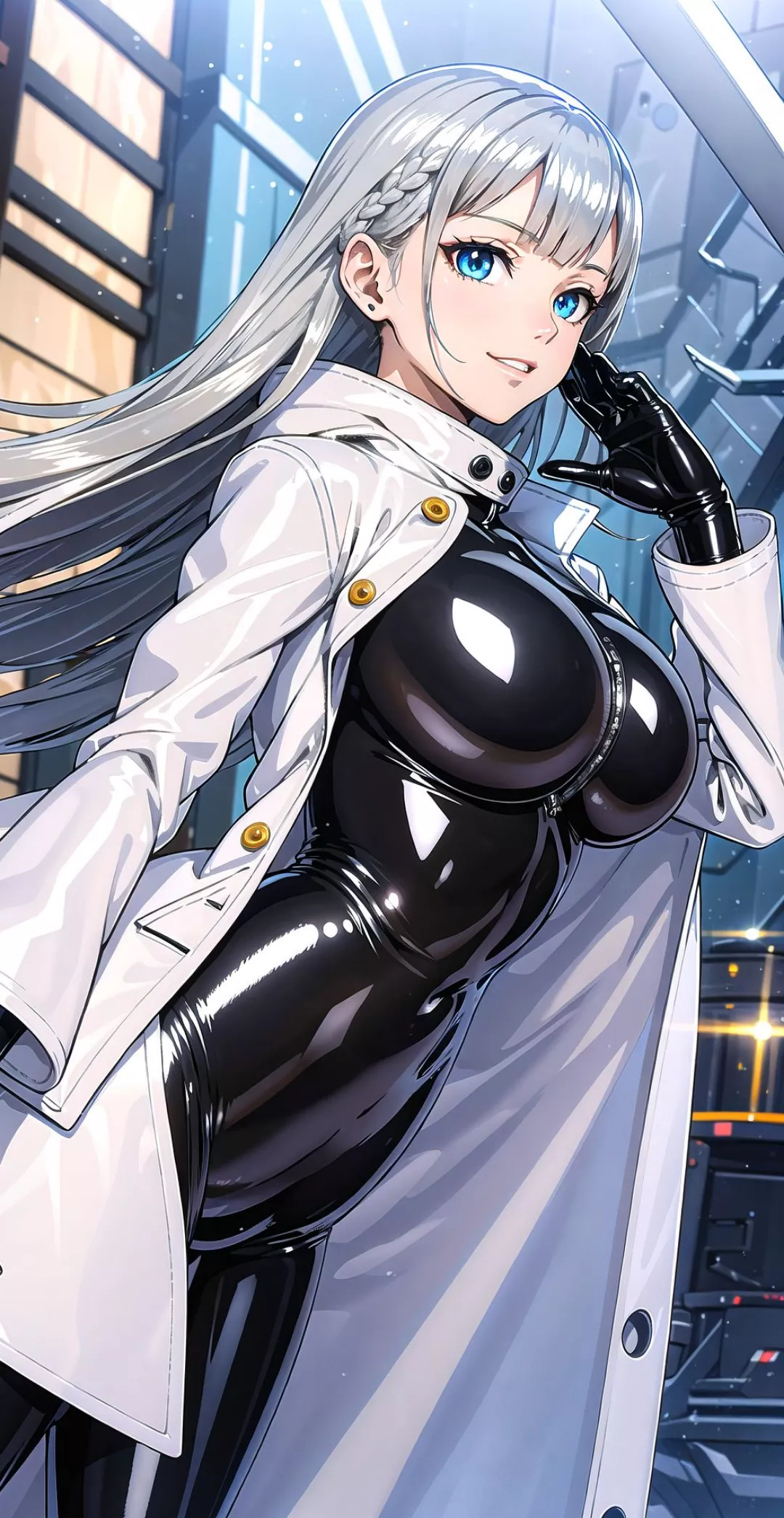 Long White Coat  posted by CheetahSperm18