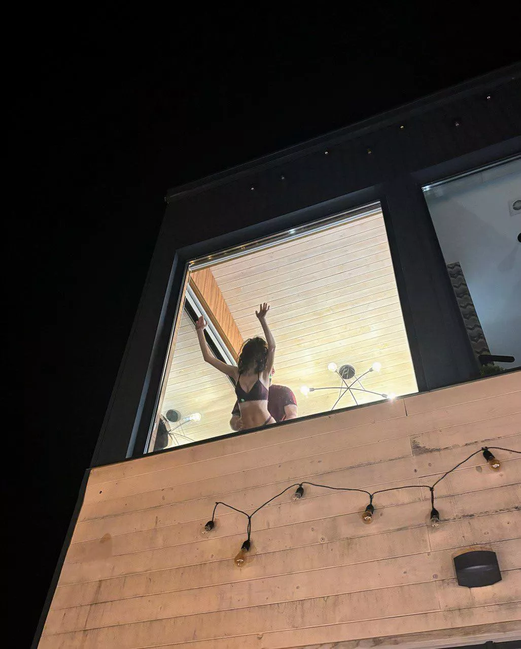 My husband has finished all the work earlier than usual, arrived home earlier and saw an interesting picture in the window of our house. You never know what surprise you might find at home if you're married to a Sexwife. posted by Hotwife_jess__