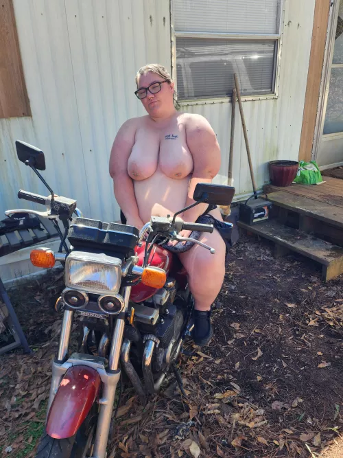 Outdoors titties on a motorcycle nothing better by ladyursula43