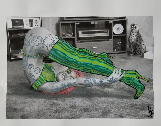 Poison Ivy. Mixed media artwork by u/_cinnamon_rose by _cinnamon_rose