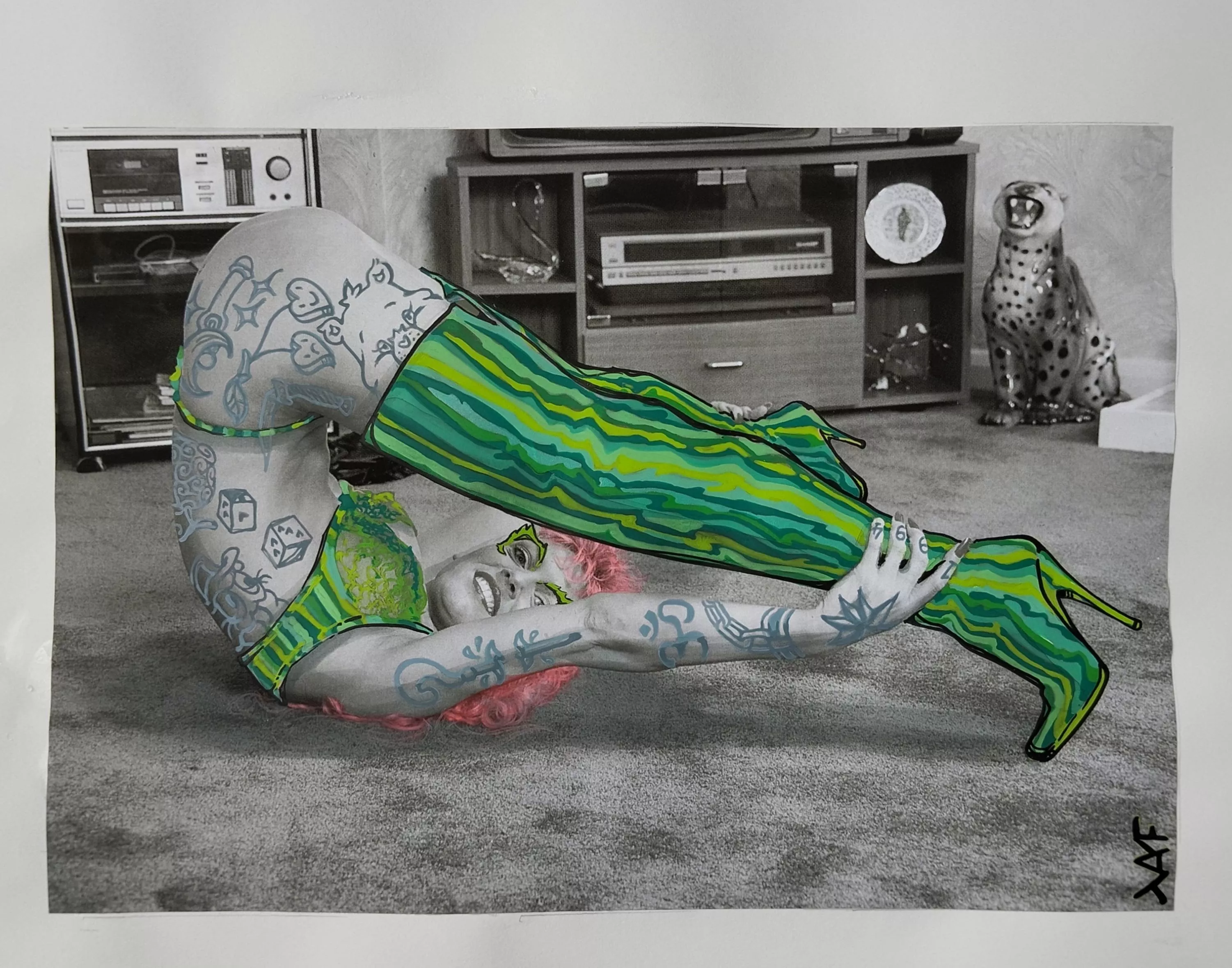 Poison Ivy. Mixed media artwork by u/_cinnamon_rose posted by _cinnamon_rose