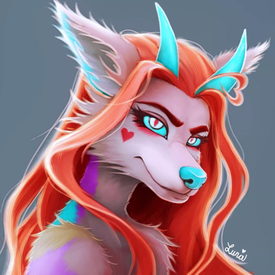 Portrait of @Nostalhea (art by me)  posted by HiImLunachan