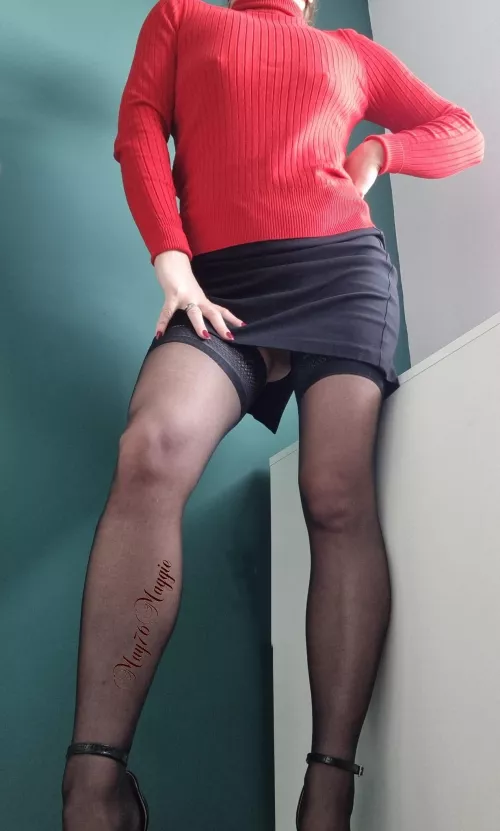 Sexy secretary kinda vibe this morning. by May76Maggie