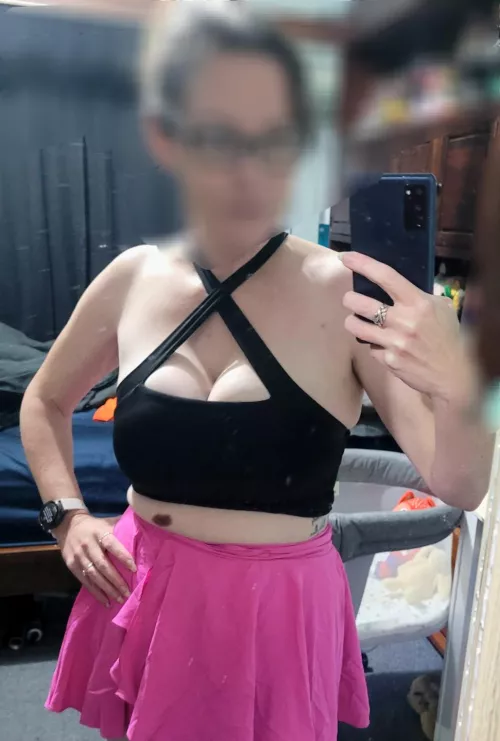 Short skirt and boob tube by boundlovefoxx