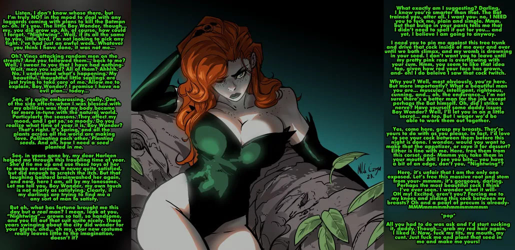 Spring makes Poison Ivy enter Heat [Art by Nikola Čižmešija] [DC Comics] [Villain] [Daddy Issues] [In Heat] [Titty Fuck] [Dirty Talk] [Scratching the Itch] [Implied Breeding] by LustDinosaurs