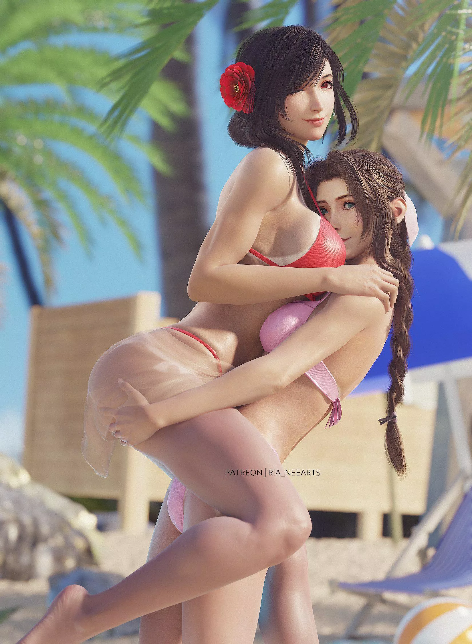 Tifa and Aerith (Ria) posted by Kuro-Oji