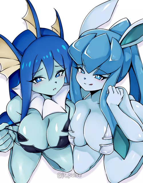 Vaporeon x Glaceon (jr_pulse) [Pokemon] by No_Stay_7237
