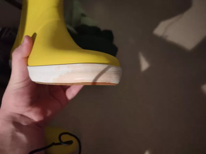 What's this red stain on my boot an how can I clean it? by Trekeln