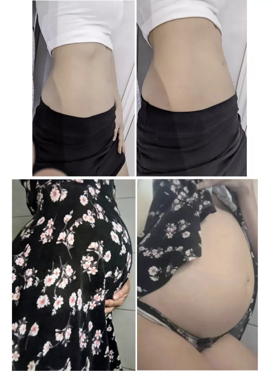 Before and after Seafood All you can eat Buffet 🦑  posted by natashas_belly