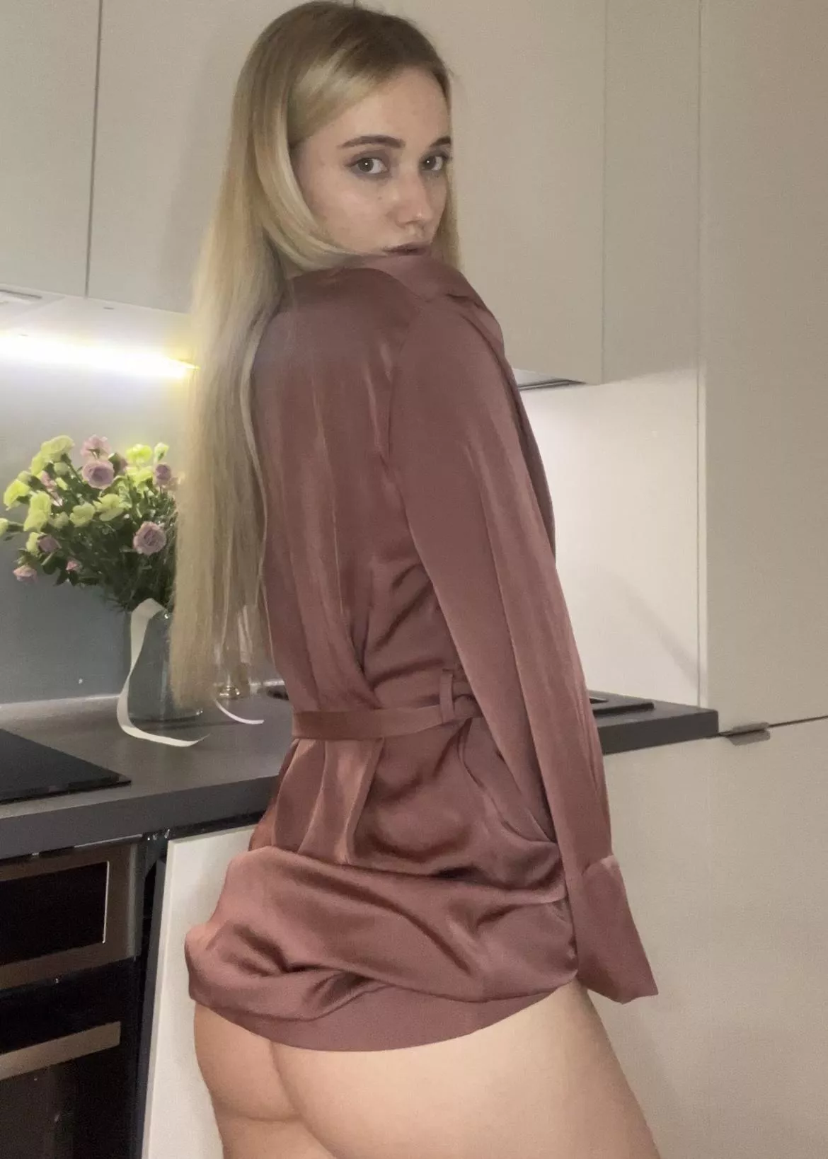 I always wear this robe around the house, but there is never any underwear underneath posted by kimblebee18