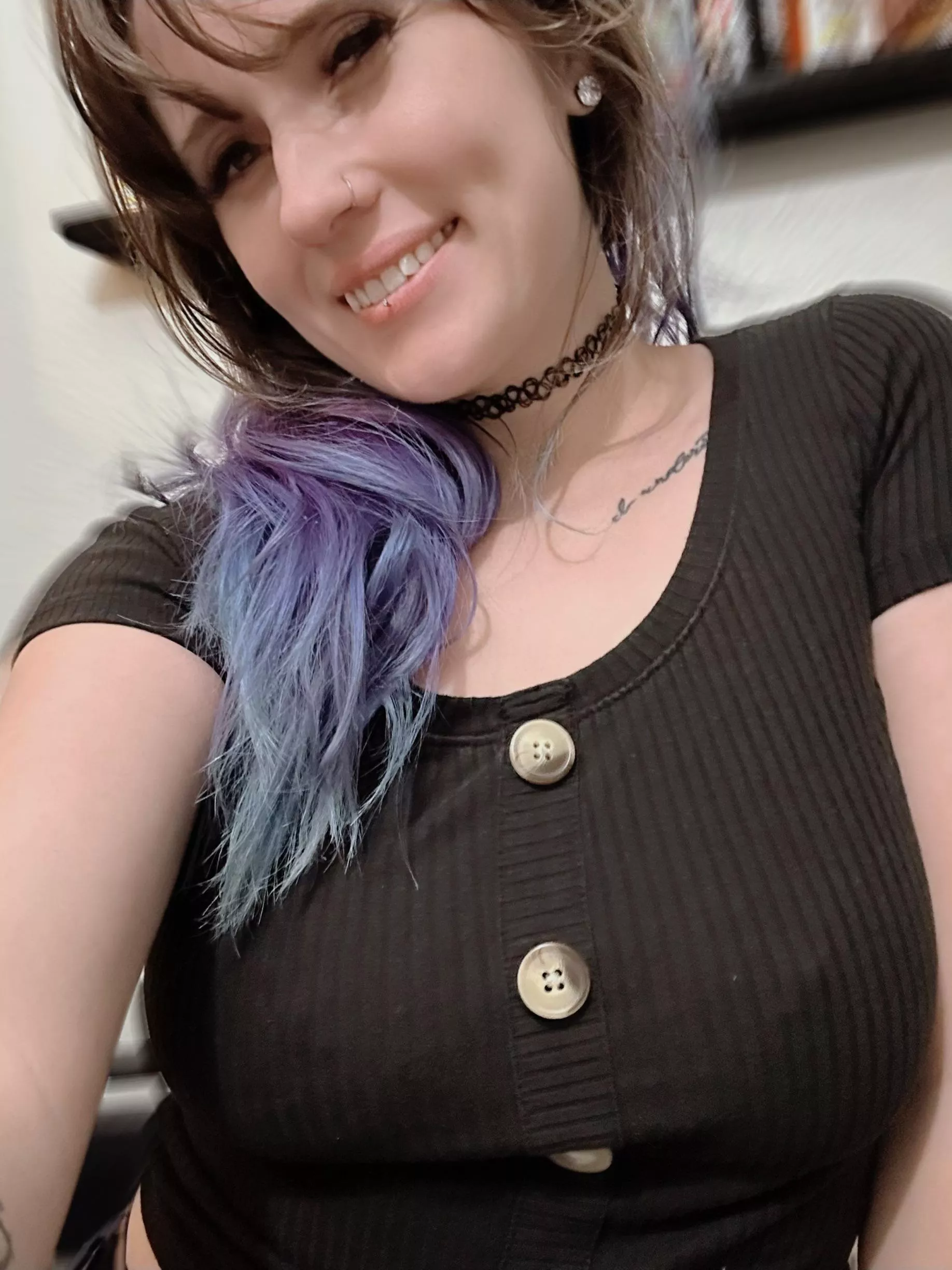 I feel like this shirt is just made to be worn without a bra, love love love stares posted by LaneyFairy