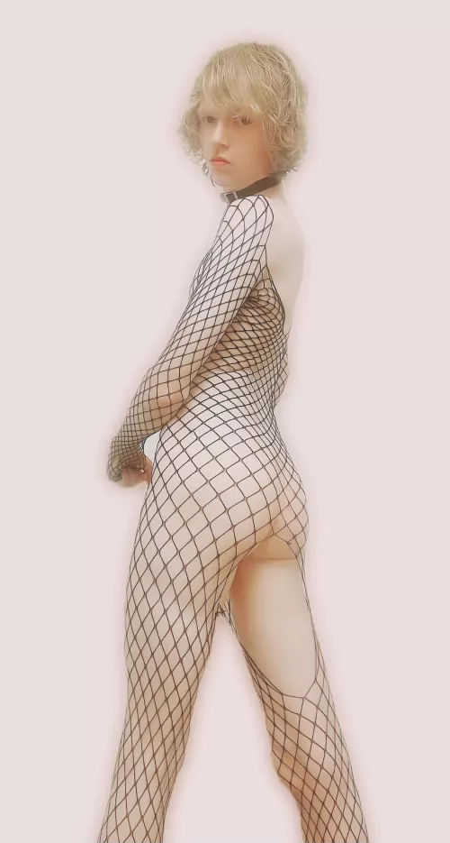 Like how I look in fishnets? 🥺💕 by AstonishingCobb