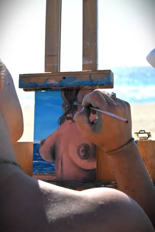 painting my own body while nude is a form of self-love by paintwithbabeross