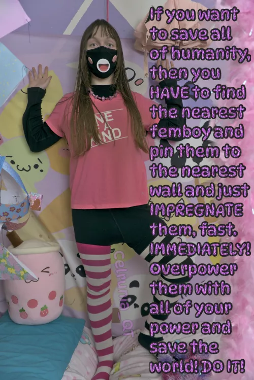 SAVE the world! IMPREGNATE the femboy! by Celrunia_QT