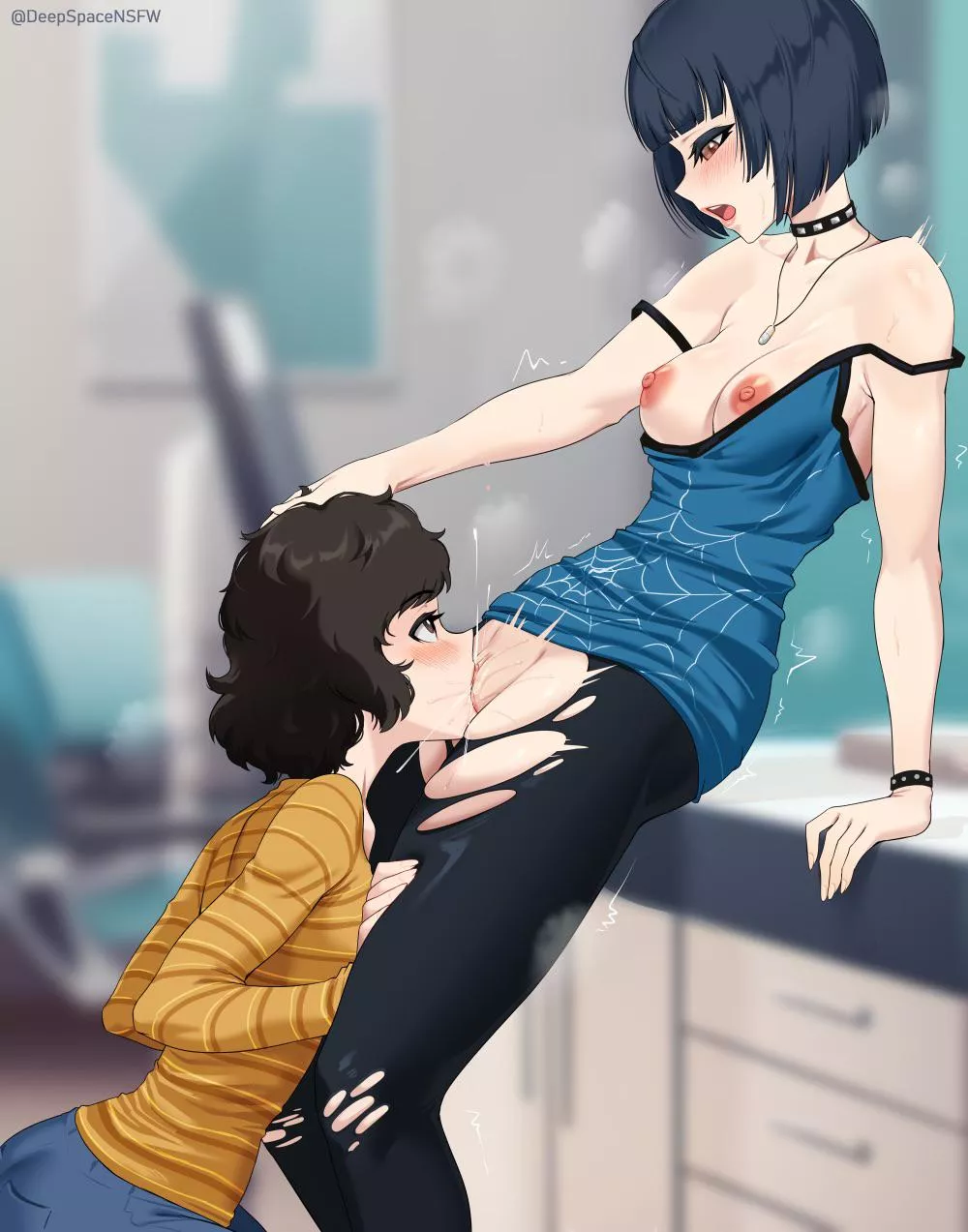 Takemi riding Kawakami’s face (deepspace) posted by BloodsoakedDespair