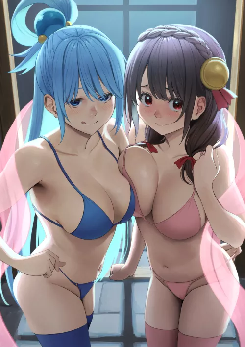 Aqua & Yunyun [Konosuba] by xSaviour_N