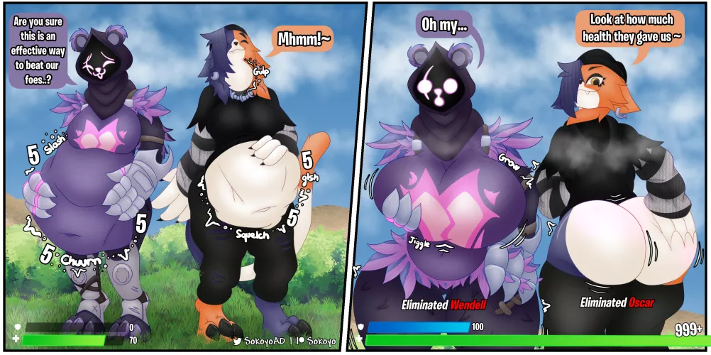 {Comic} Meowskulls and RTL's Voracious Adventures~ (OC by Sokoyo OwO) [Oral vore, Duo, Unwilling preys, Growth, Fatal Vore, Female Preds] by S0koyo