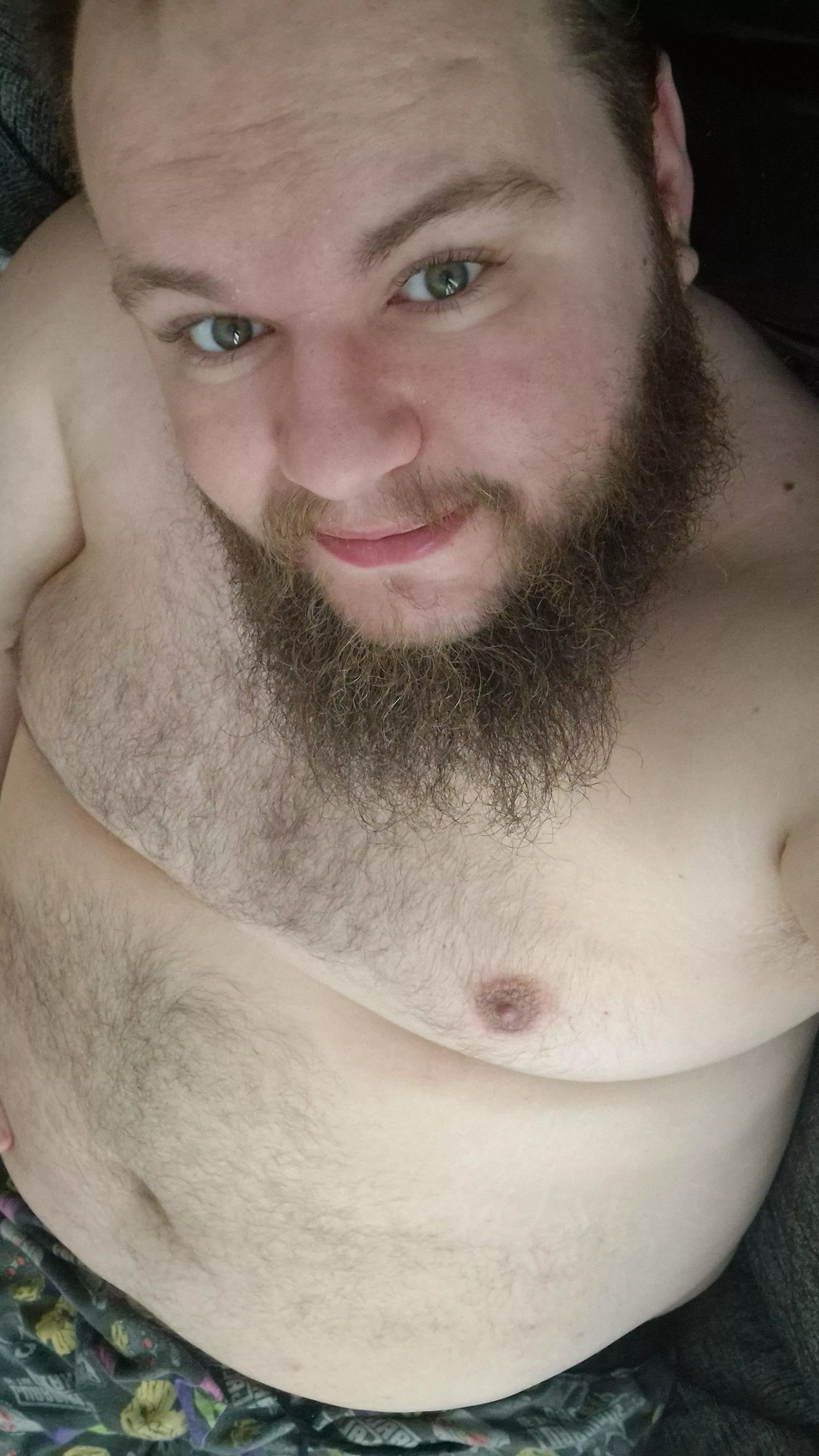 Good morning beautiful people! What you'd doing first when you wake up next to this big chubby guy? 34m Scotland  posted by hugs_and_chrises