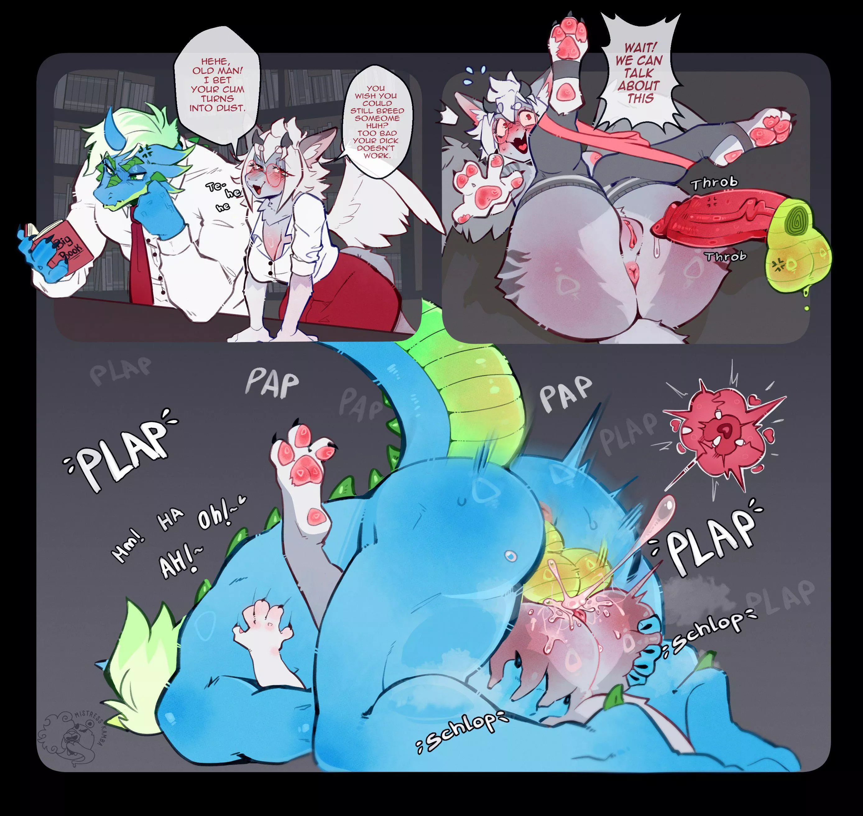 He’s teaching her some manners [MF] (mistresskamba) posted by 5headedragon