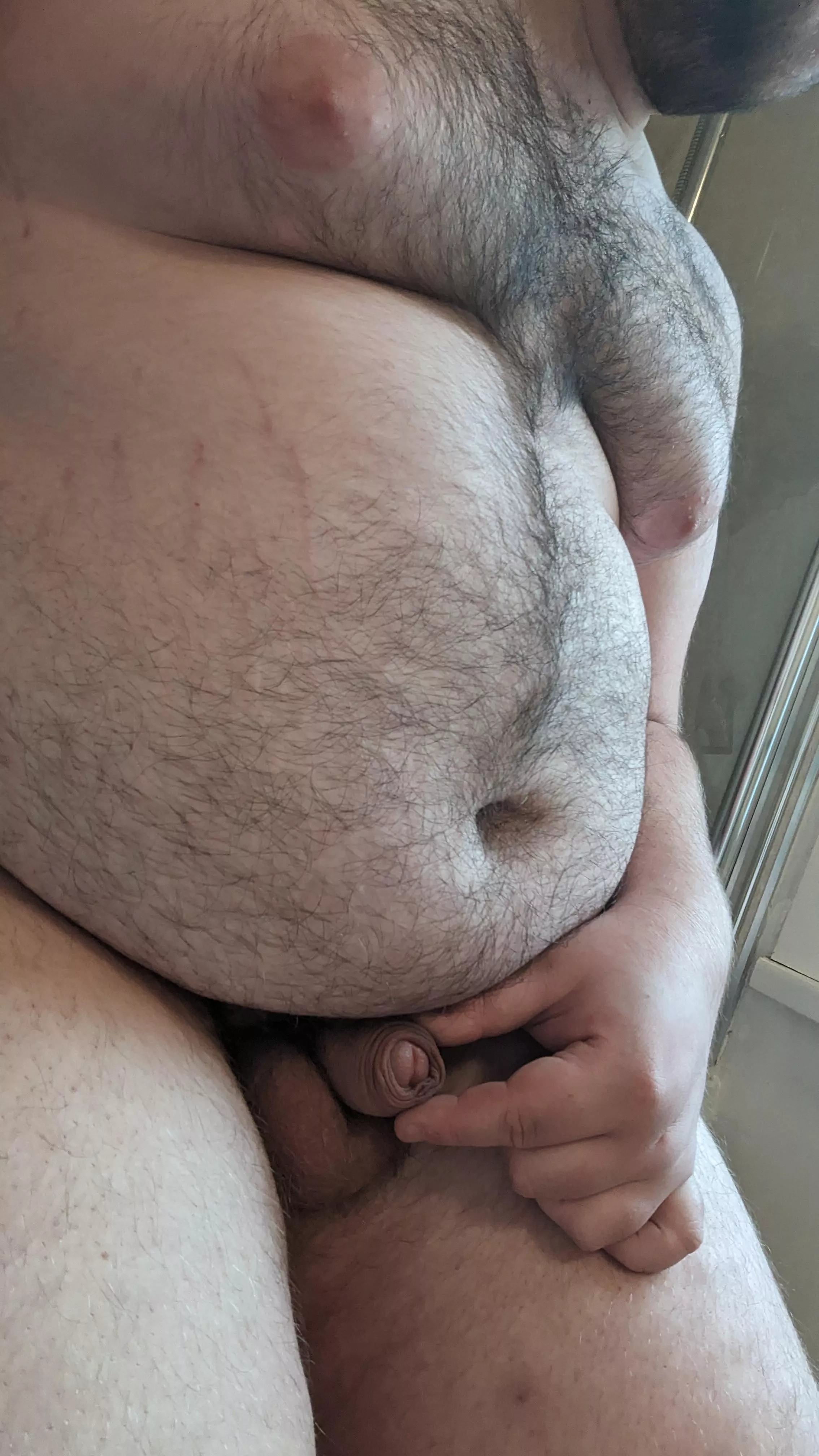 I can never resist touching my little cock posted by ChubbyAndSubby