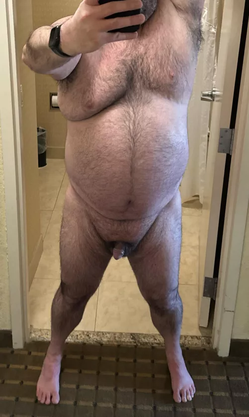 Love showing off my fat body by Hairy_Bear1973