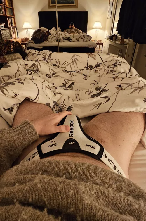 Love to wear my hockey cup jock my cock is exploring inside it 🥵 🇸🇪 by Fit-Dingo-6660