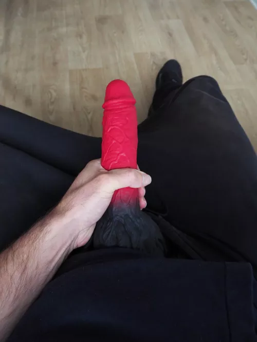 Male with a 10,5 inch dildo, dildo close up by Mysterious-Man1