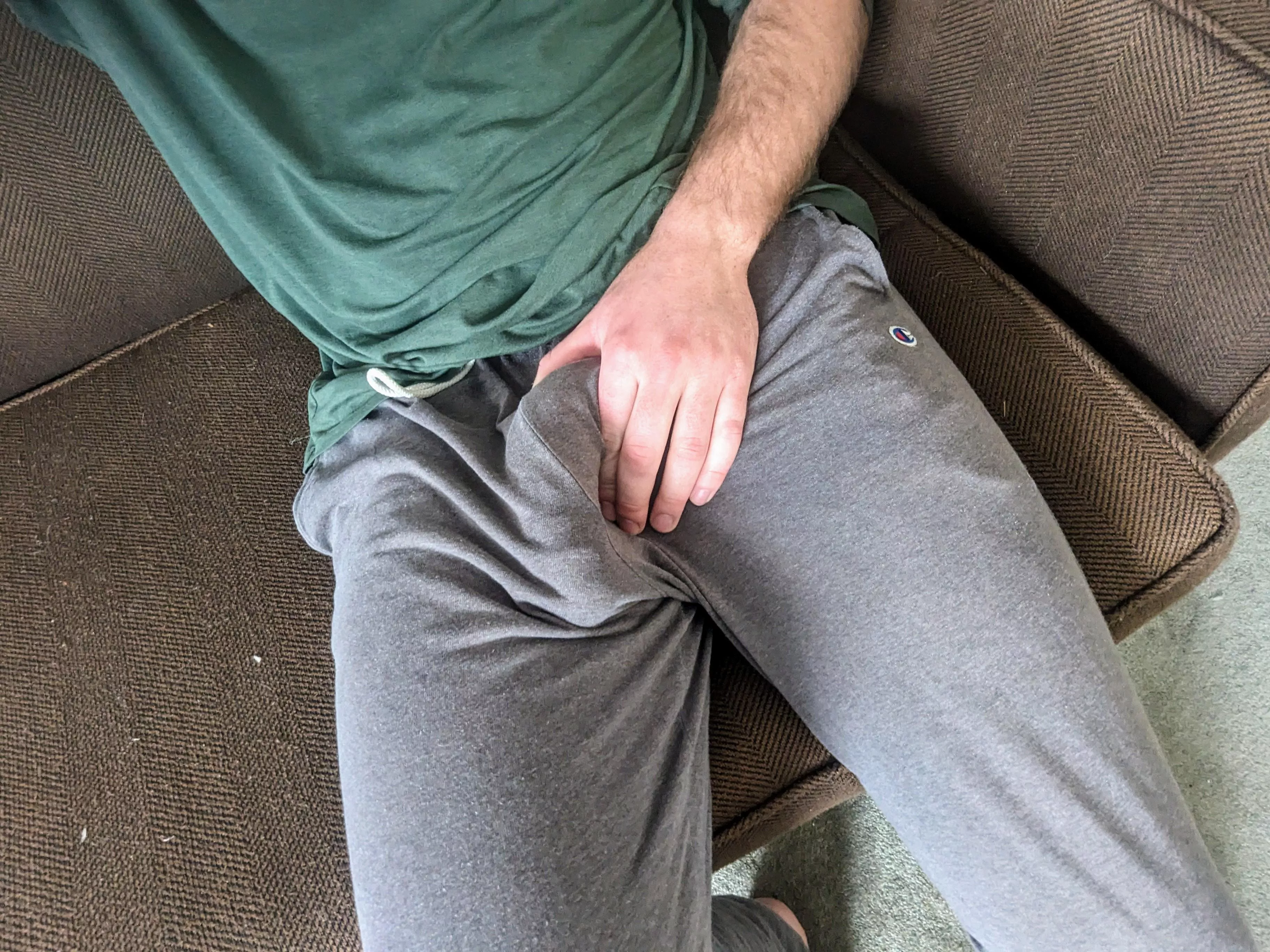 Nothing better than commando in grey sweatpants  posted by TechnicalPoet4100
