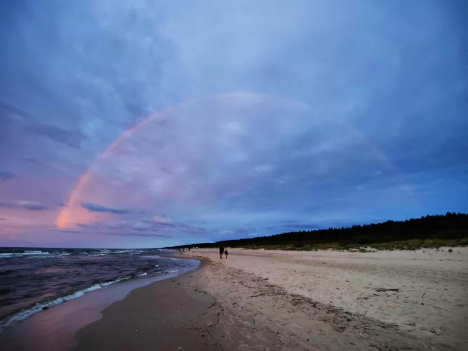 Rainbow at the Baltic sea  by QIkboy