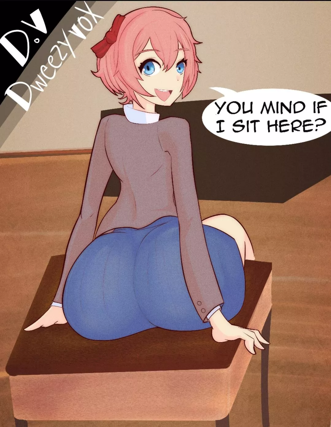 Sayori's new seat posted by dweezyvox