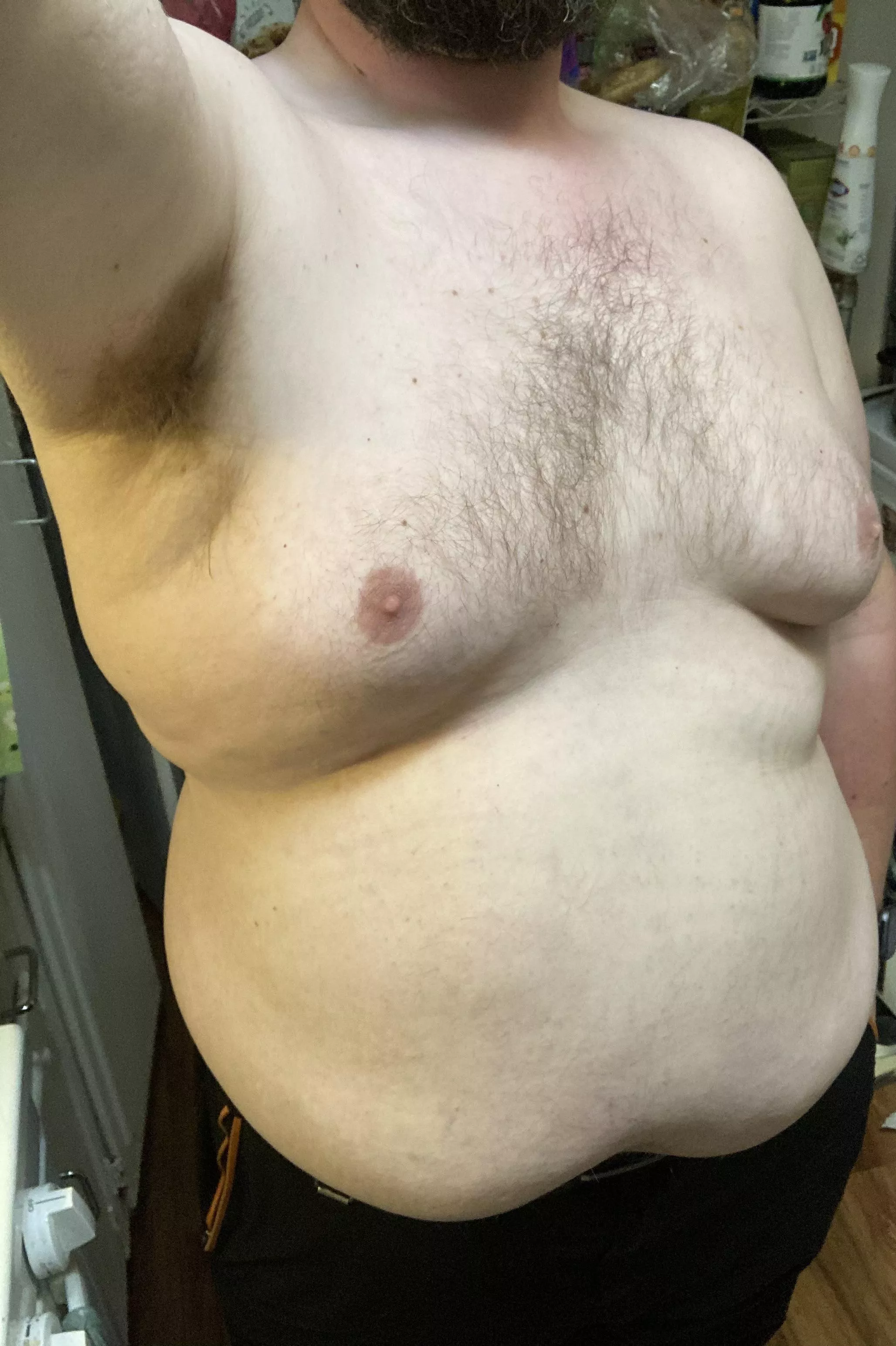 Want me to make dinner for you topless? Sure! posted by bearly-audible