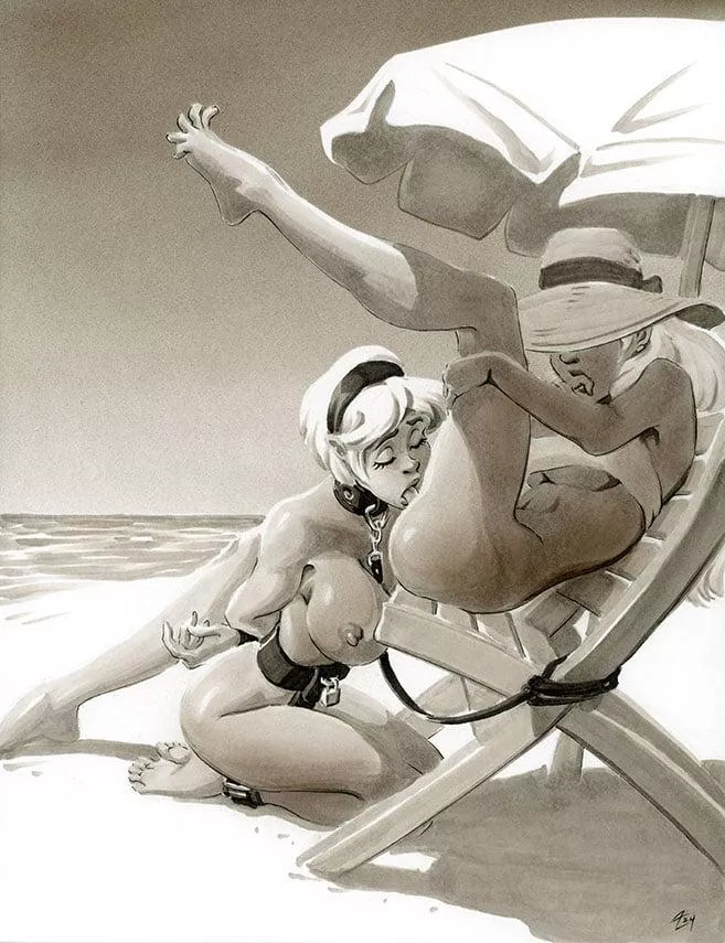 Anya & Tina at the Shore [Andy's Dames]  posted by Chill-Ninja