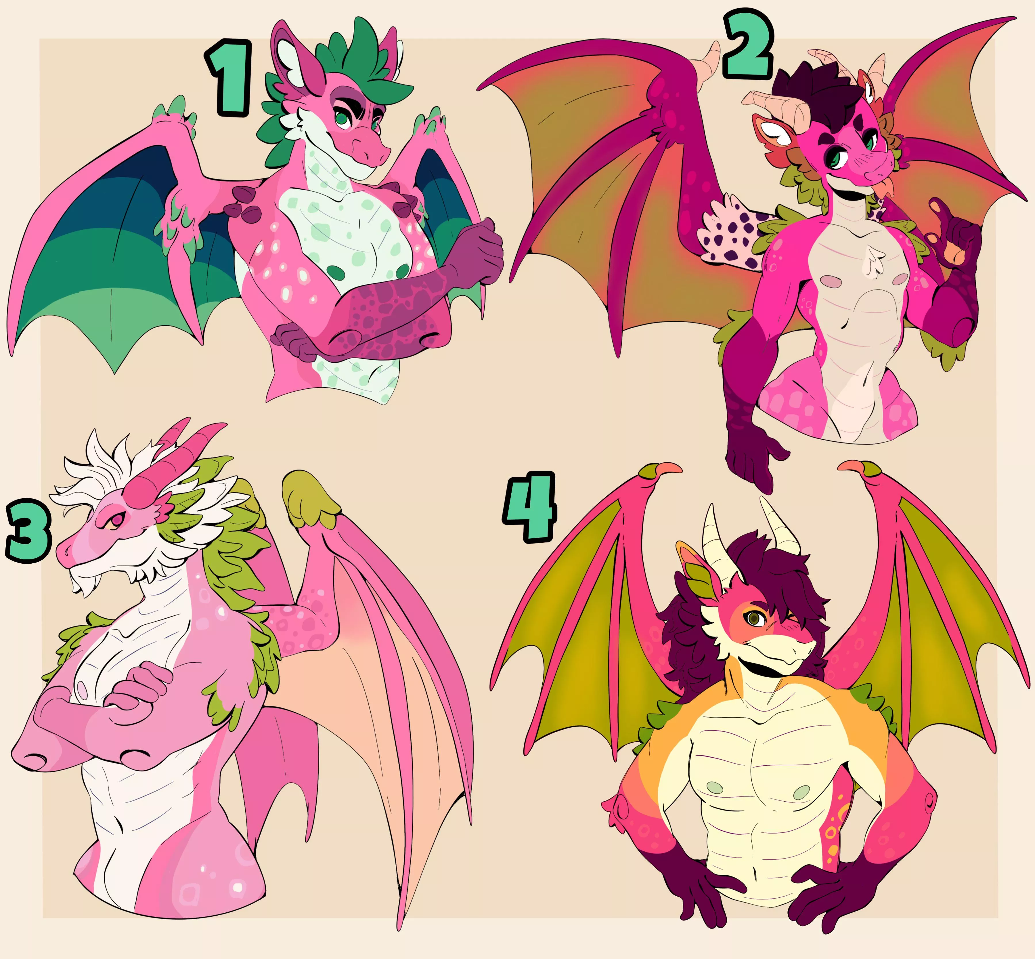 Dragonfruit Dragon Adopts!🐉 posted by peluchifox