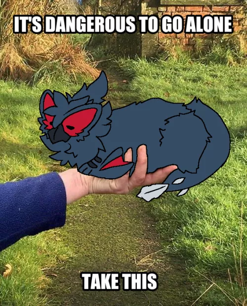 It's dangerous to go alone, take this cuga! (By @RuiOnRollers) by Used_Dimension1555