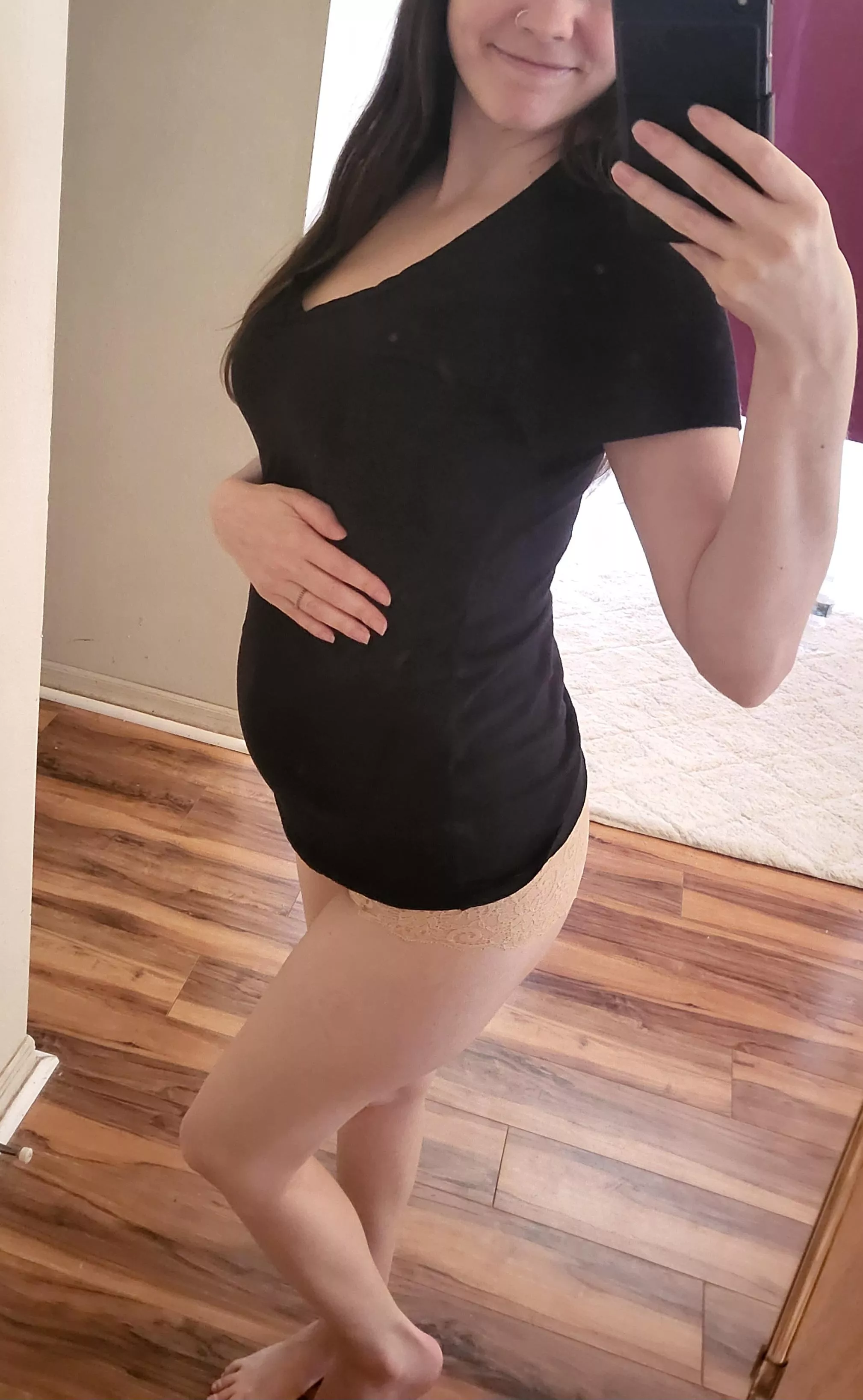 You can still see a little bump even when I wear black 🥰. posted by tightshadow