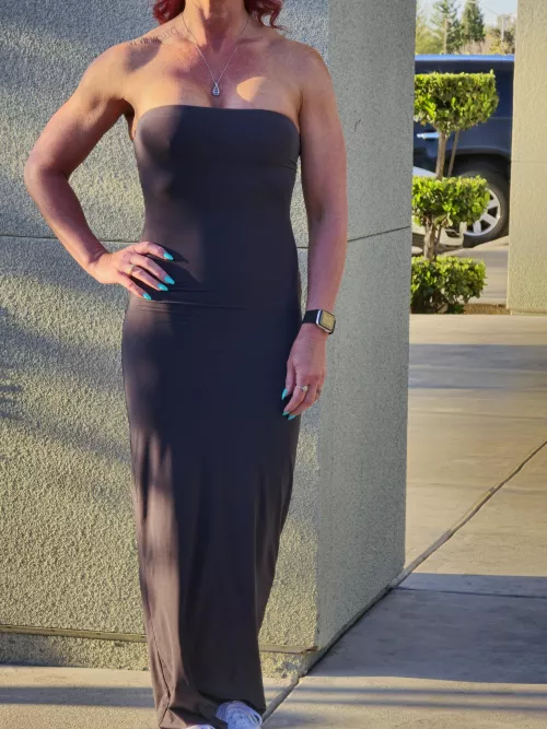 You can't possibly wear a bra with this dress, which is exactly why I bought it.  by verysexywife420