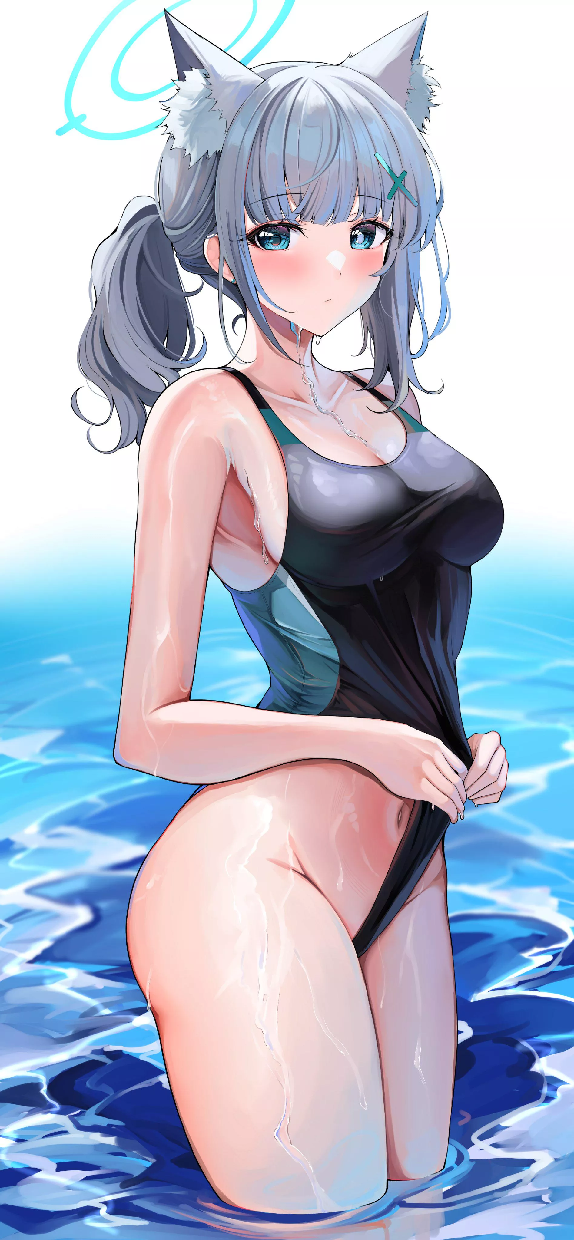 An overly tight swimsuit (Sak) posted by Lewdaghen