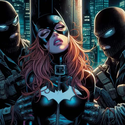 Batgirl vs thugs by Hagarb