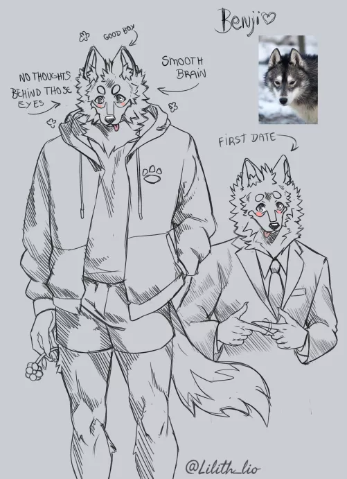 be nice to him, it's his first date ( @Lilith_lio ) art by me by Maru_o00o