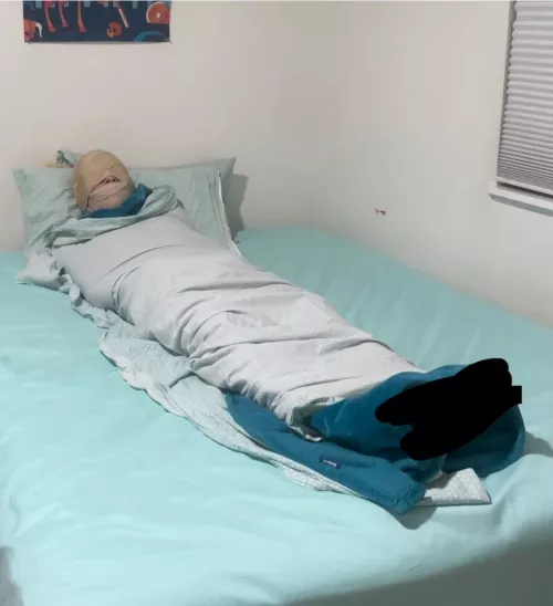 Best I can do with my bed sheets 🤭 by WrappedTfUp